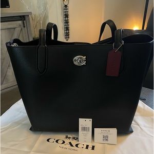 Willow Black Coach tote